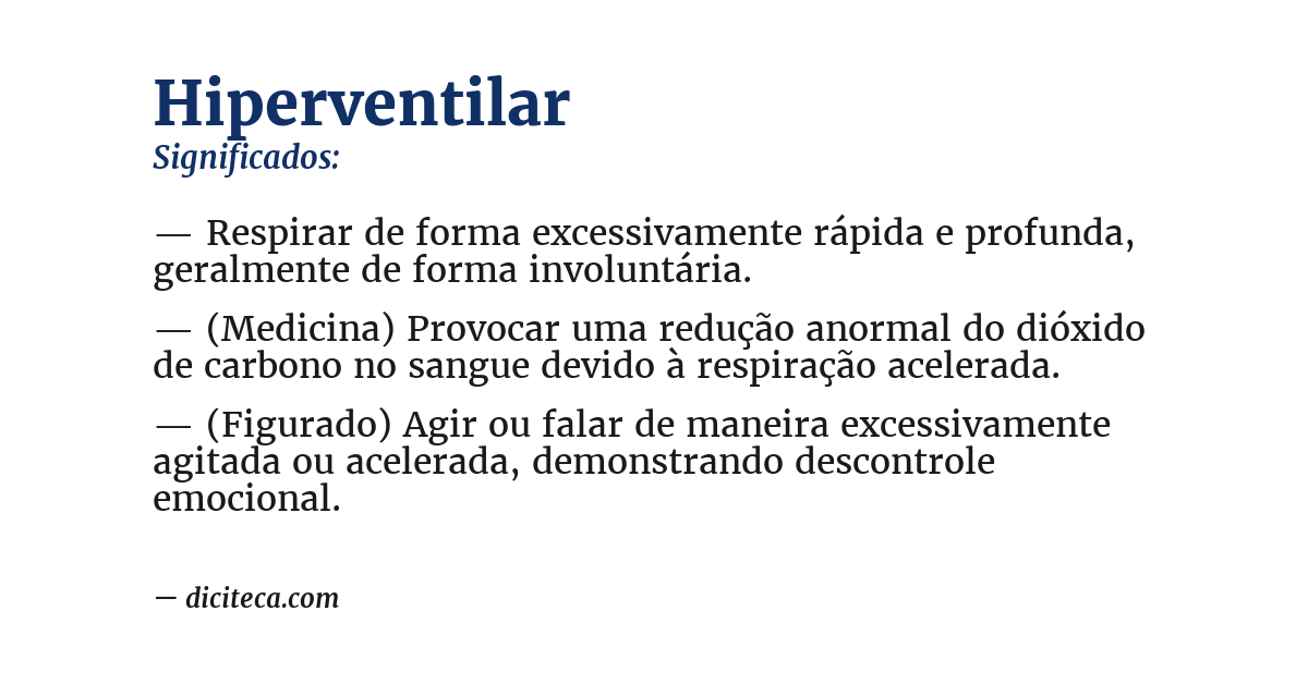 Significado de hiperventilar