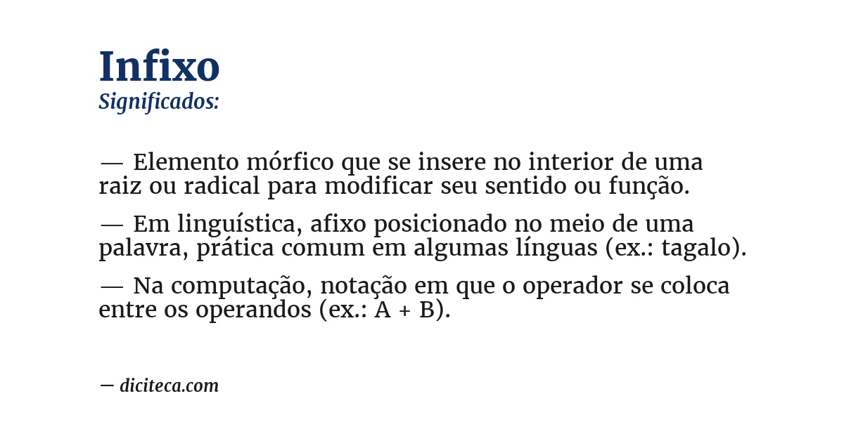 Significado de infixo