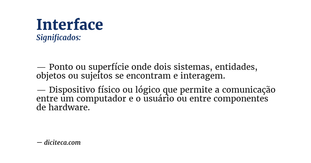 Significado de interface