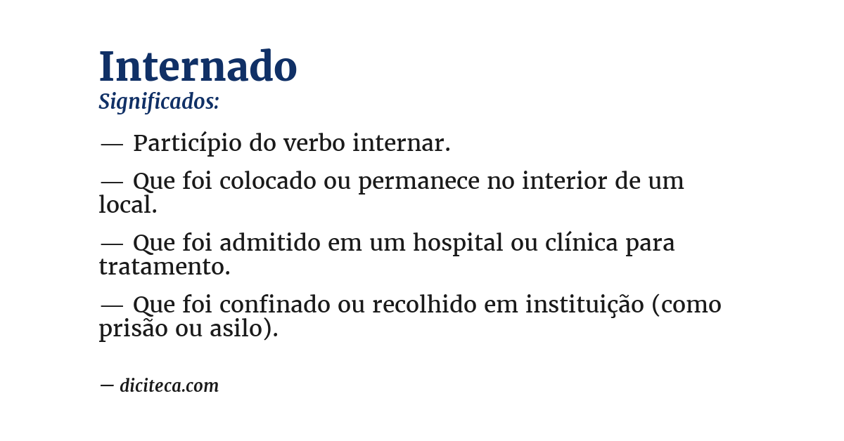Significado de internado