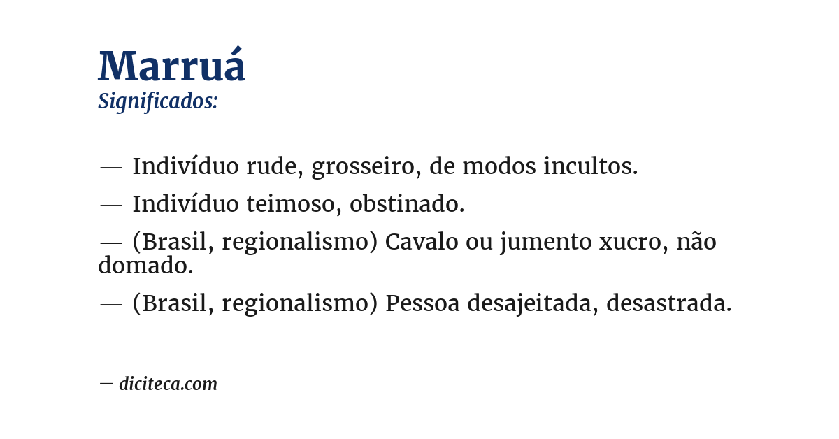 Significado de marruá