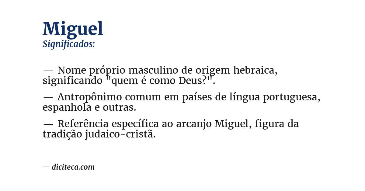 Significado de miguel