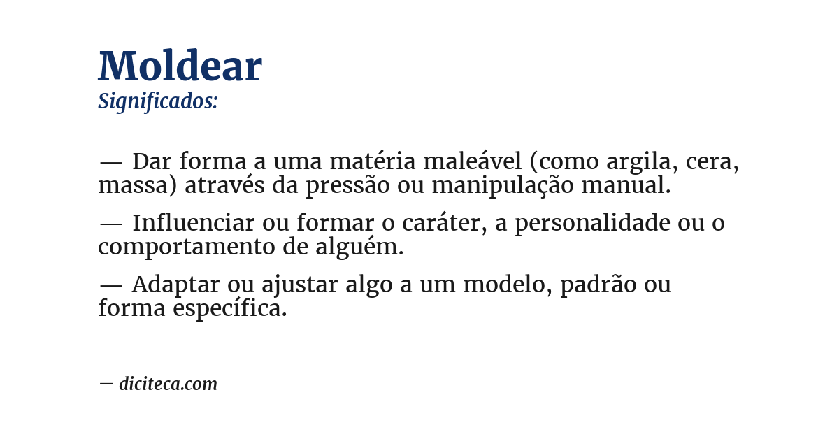 Significado de moldear