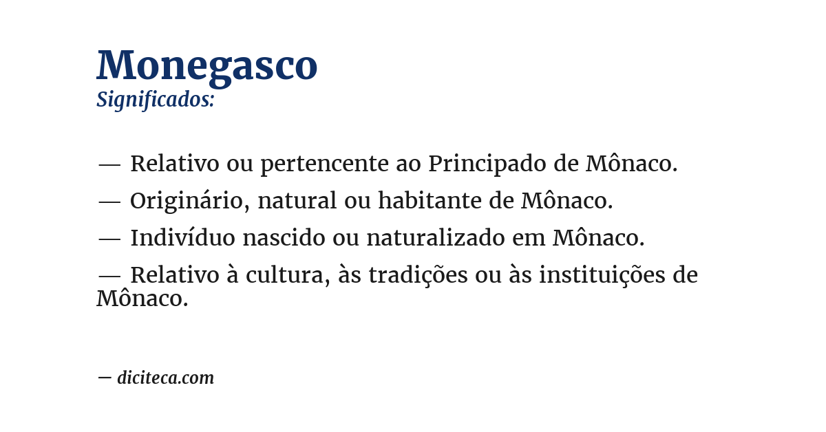 Significado de monegasco