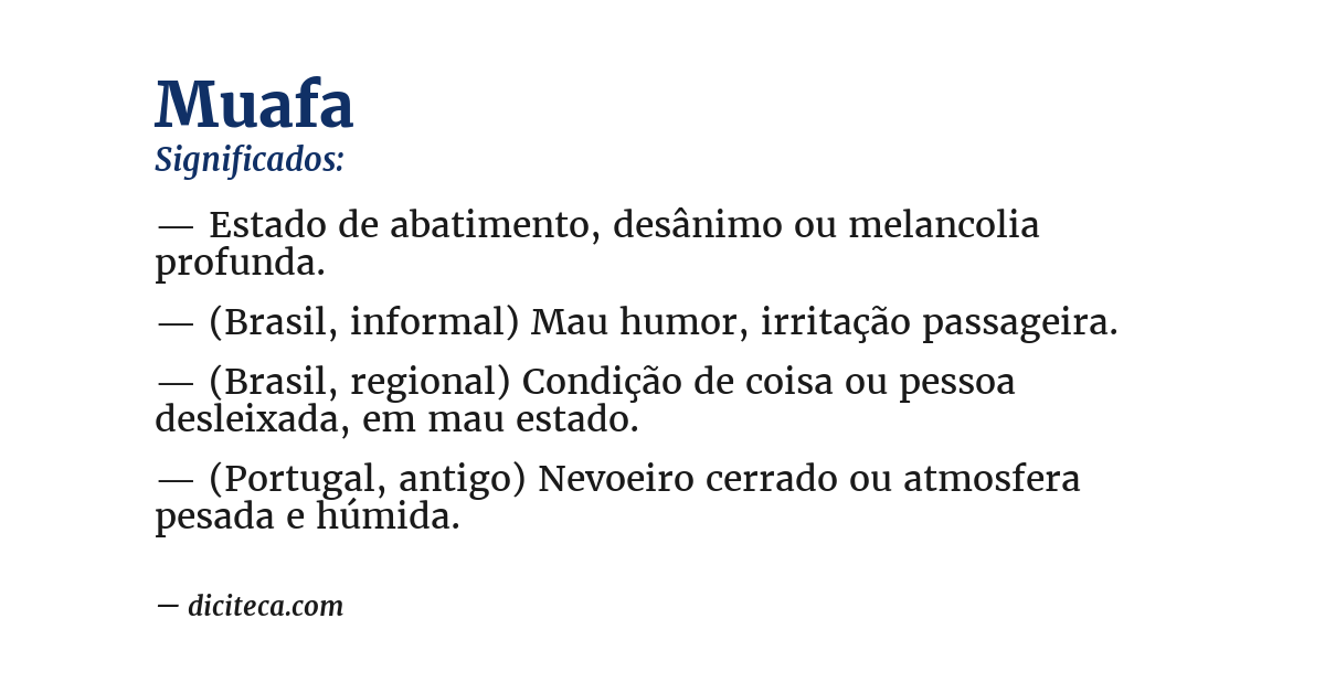 Significado de muafa