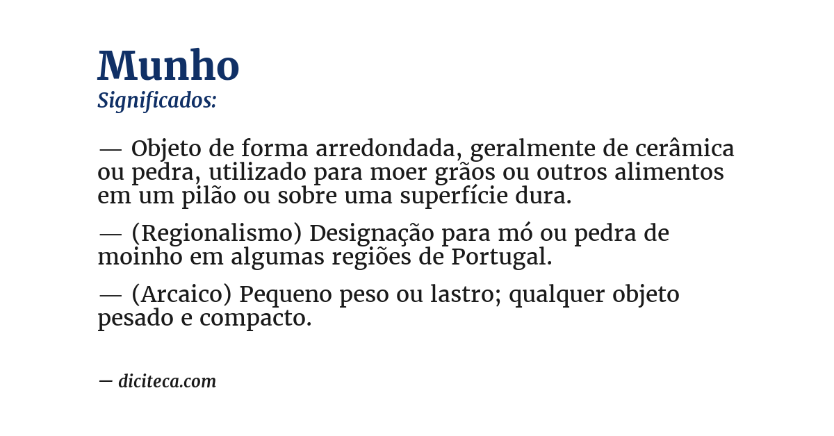 Significado de munho