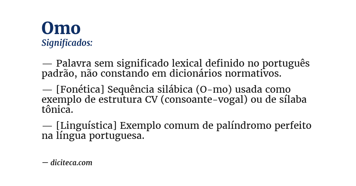 Significado de omo
