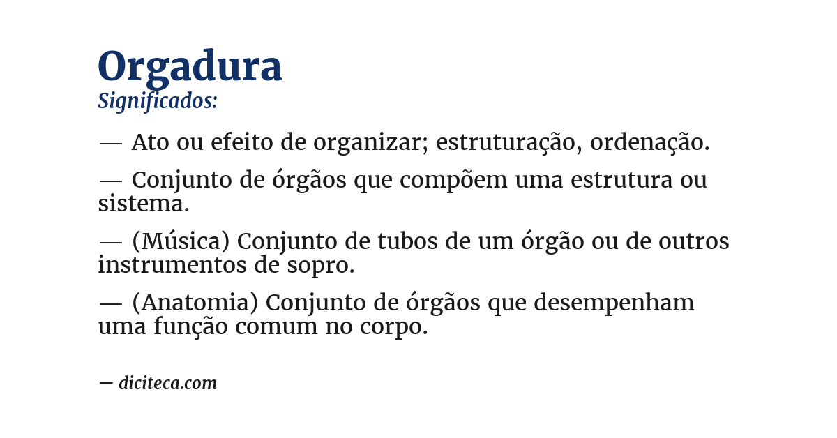 Significado de orgadura