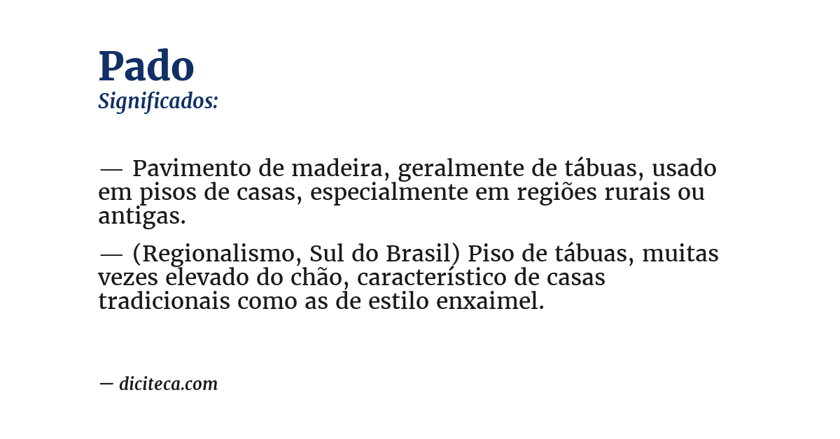 Significado de pado