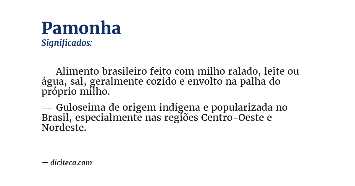 Significado de pamonha