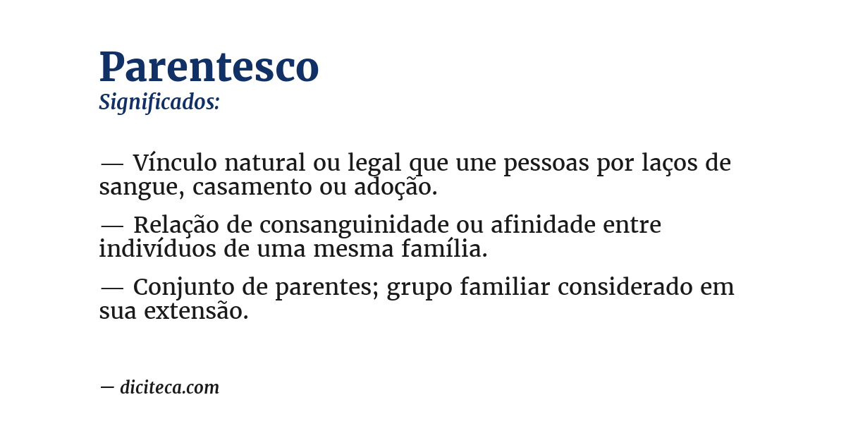Significado de parentesco