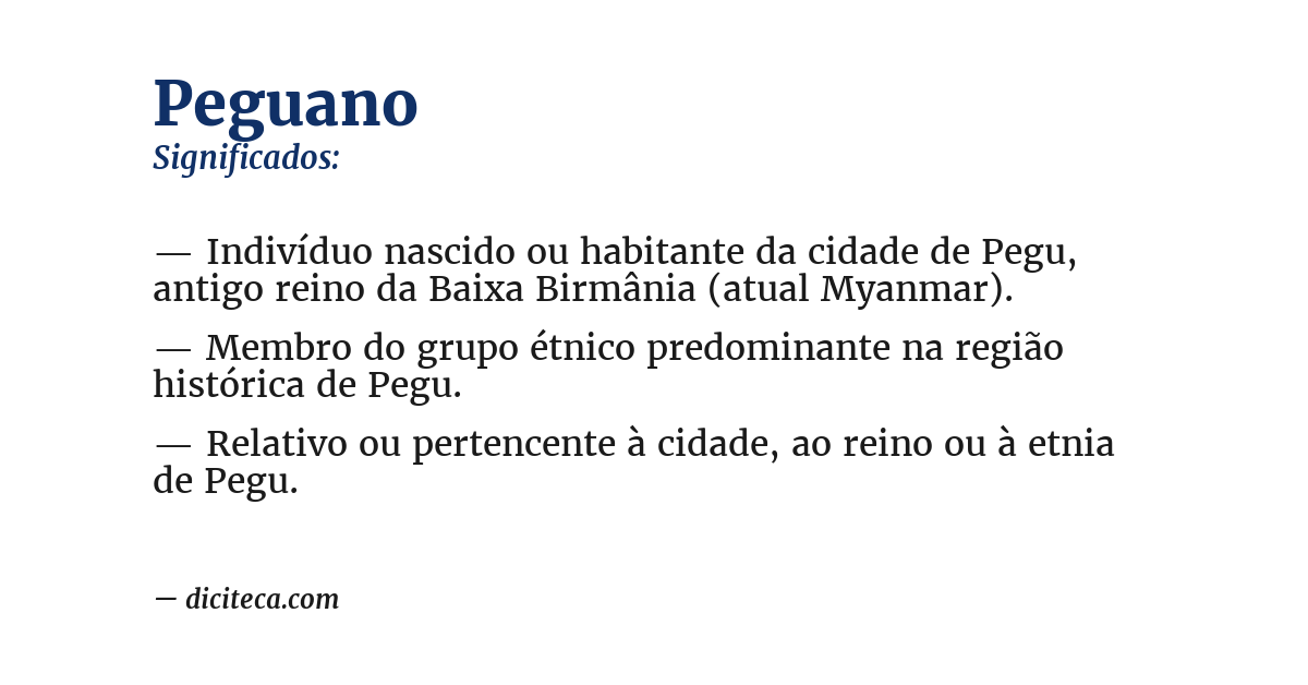 Significado de peguano