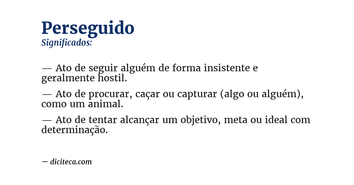 Significado de perseguido