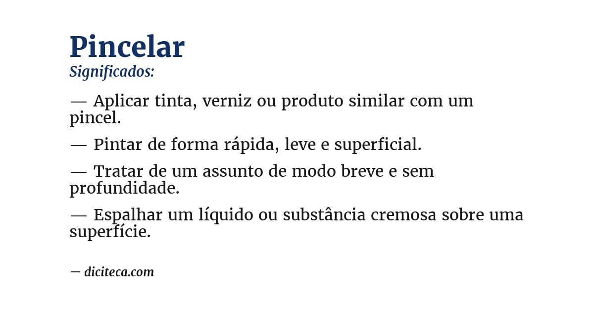 Significado de pincelar