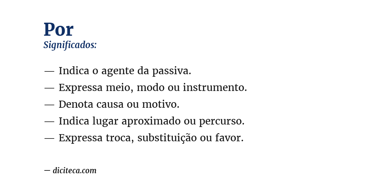 Significado de por