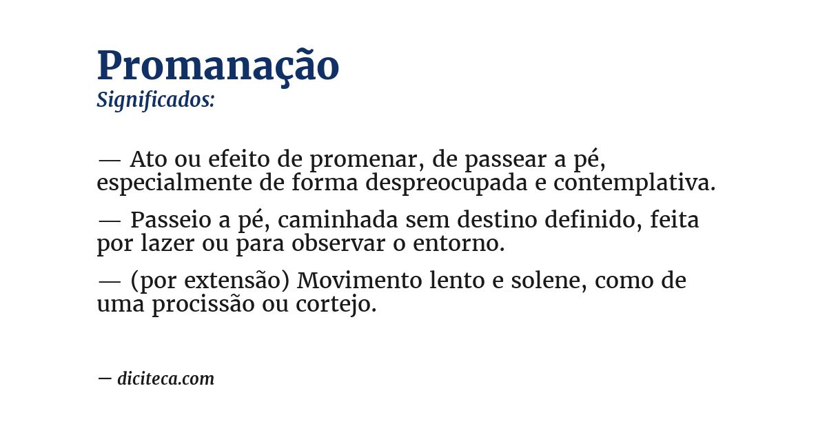 Significado de promanação