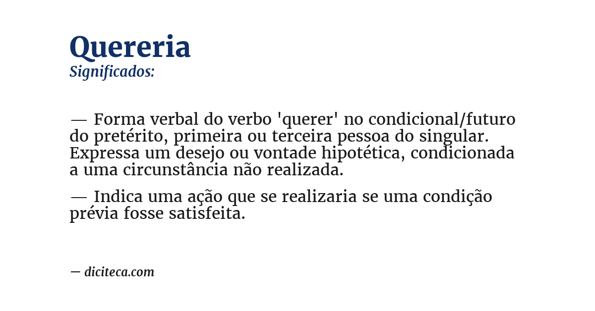 Significado de quereria