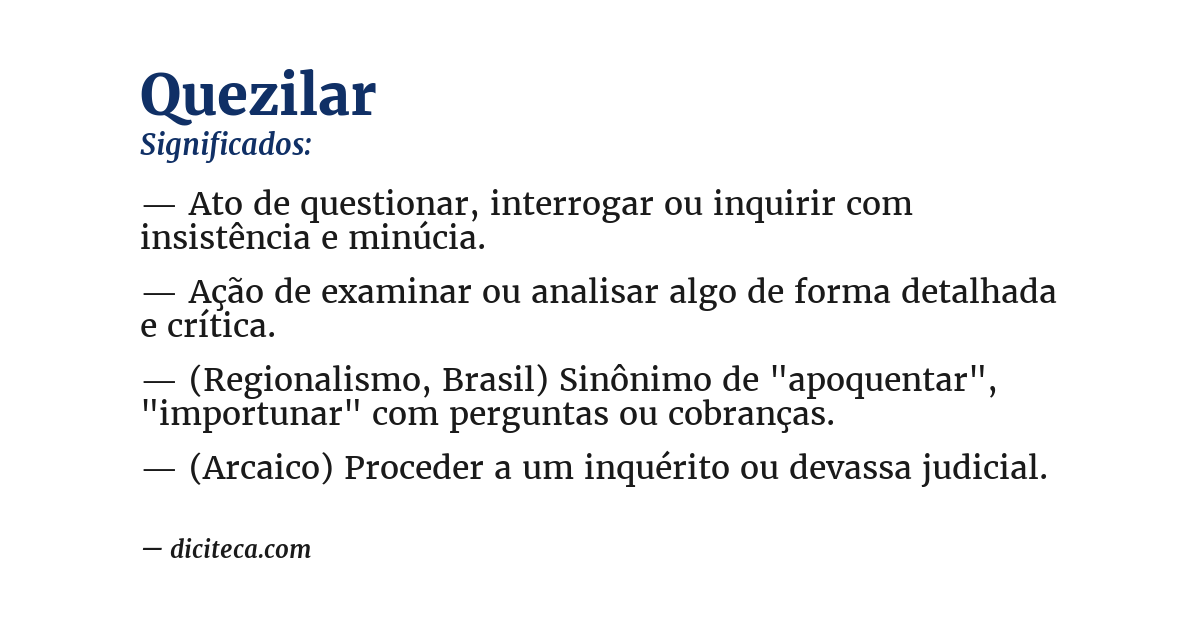 Significado de quezilar