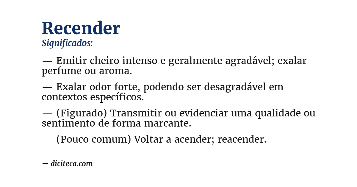 Significado de recender