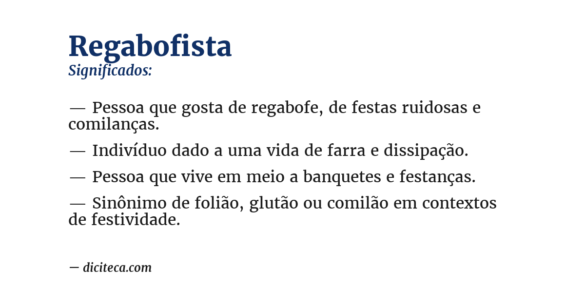 Significado de regabofista