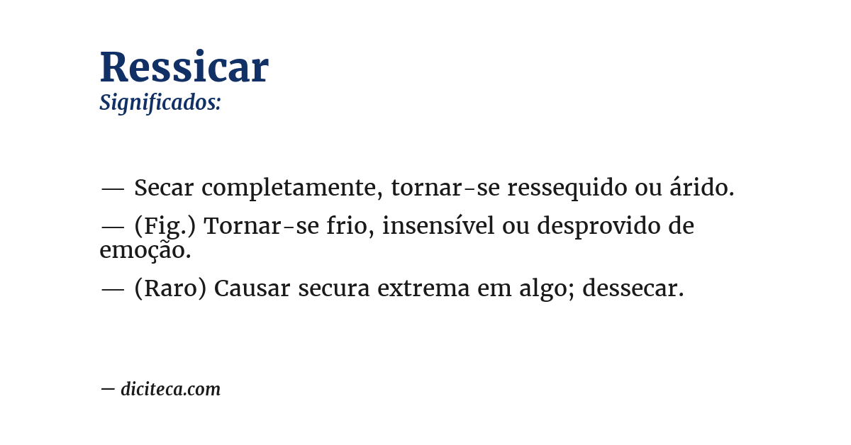 Significado de ressicar