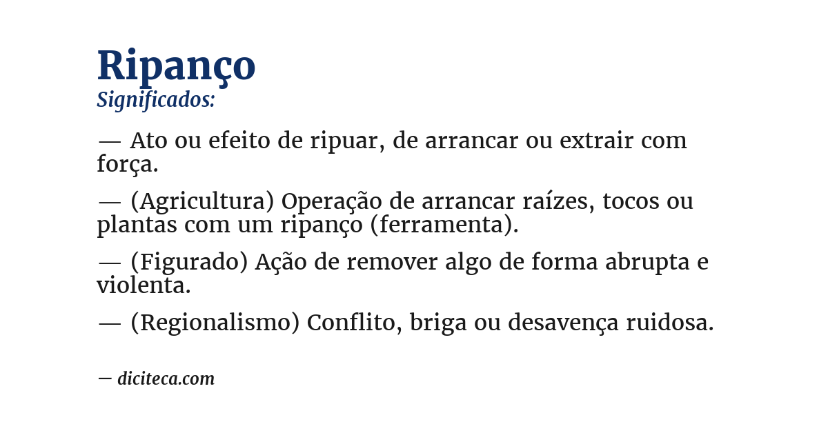 Significado de ripanço