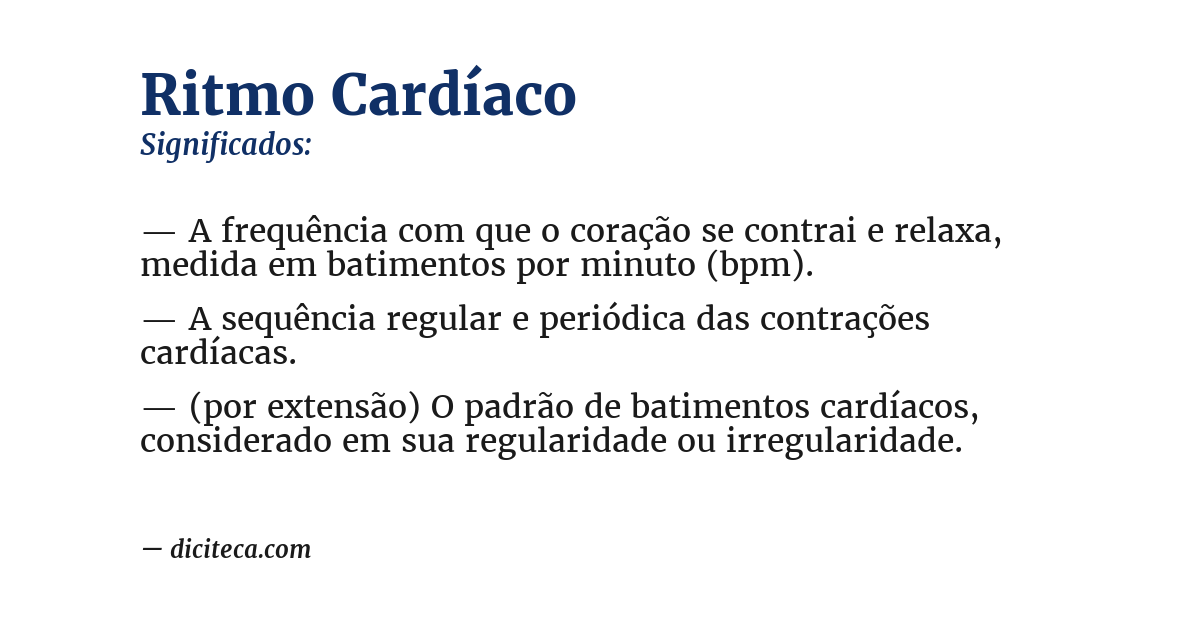Significado de ritmo cardíaco