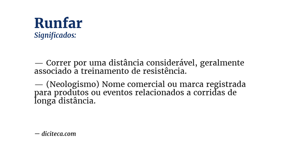 Significado de runfar