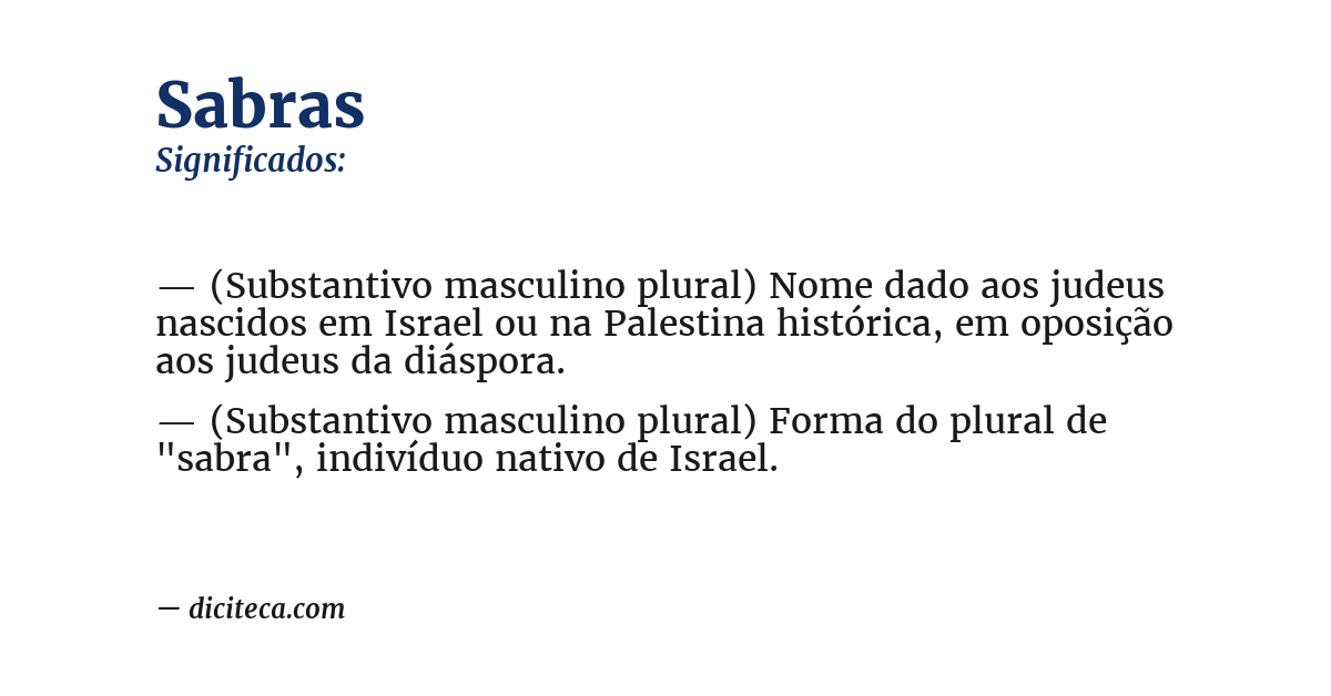 Significado de sabras