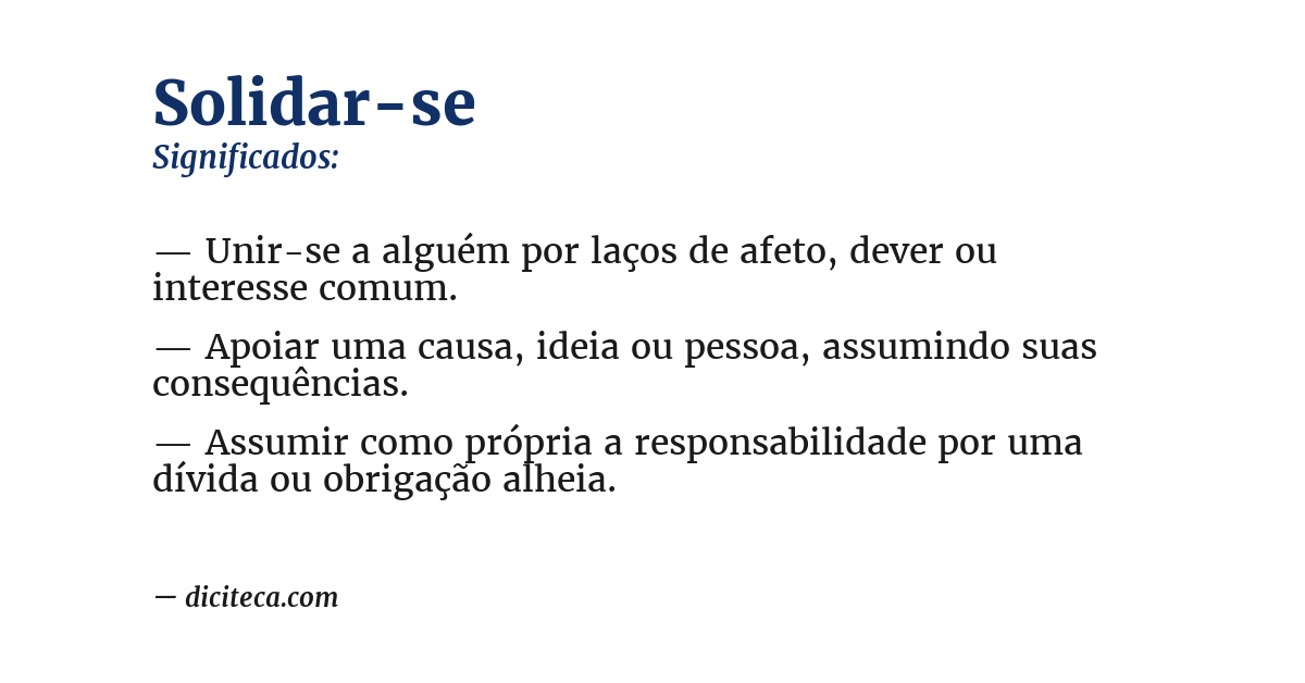 Significado de solidar-se