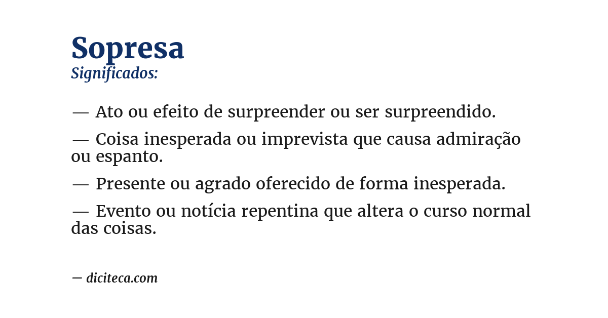 Significado de sopresa