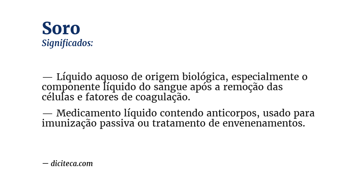 Significado de soro