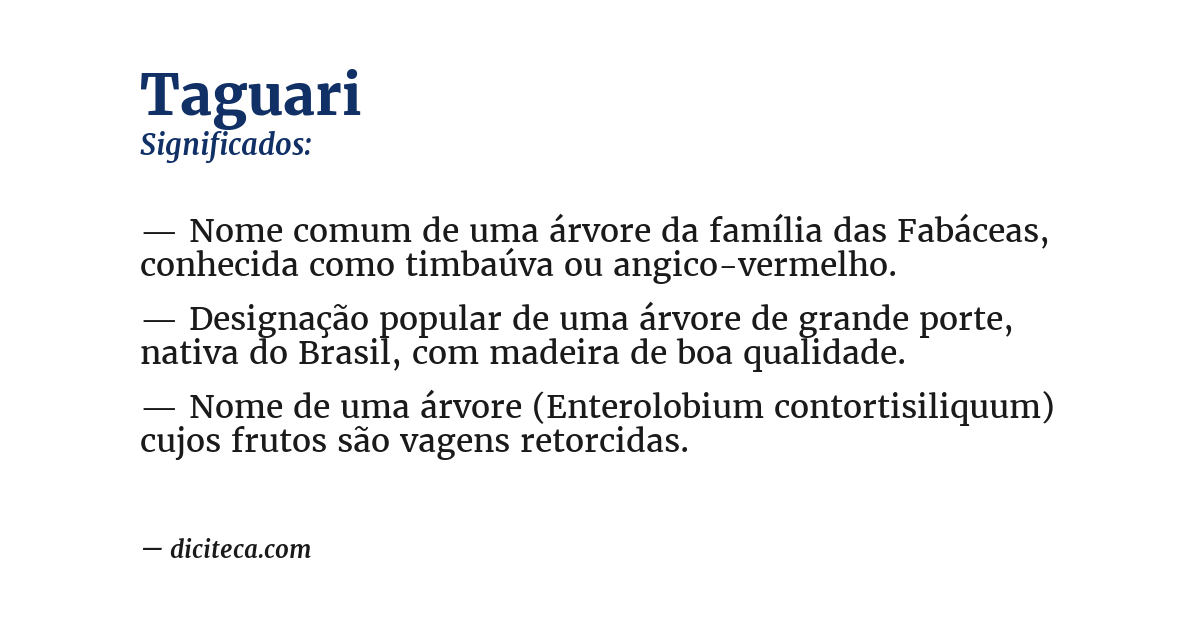 Significado de taguari