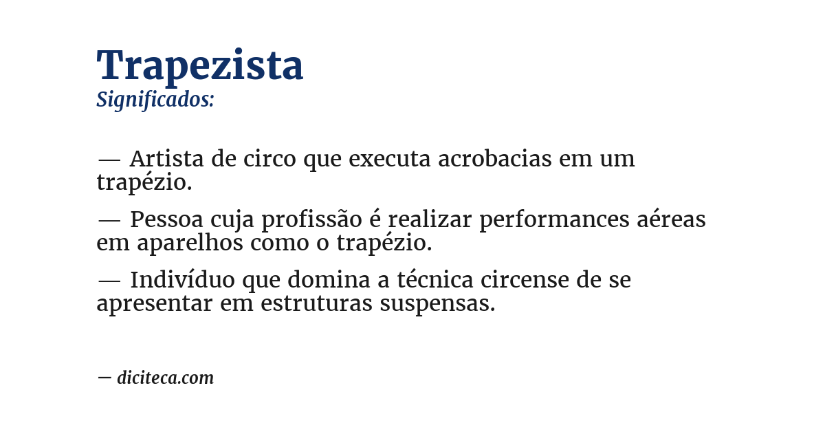 Significado de trapezista