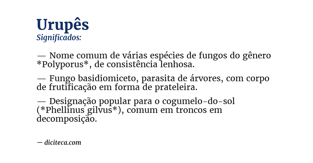 Significado de urupês
