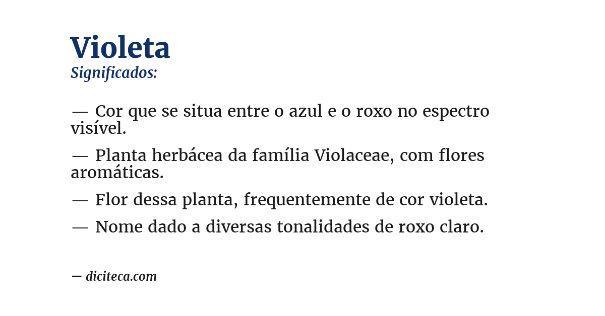 Significado de violeta