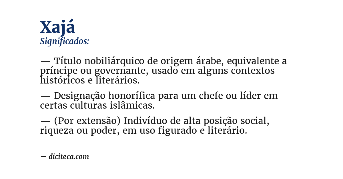 Significado de xajá