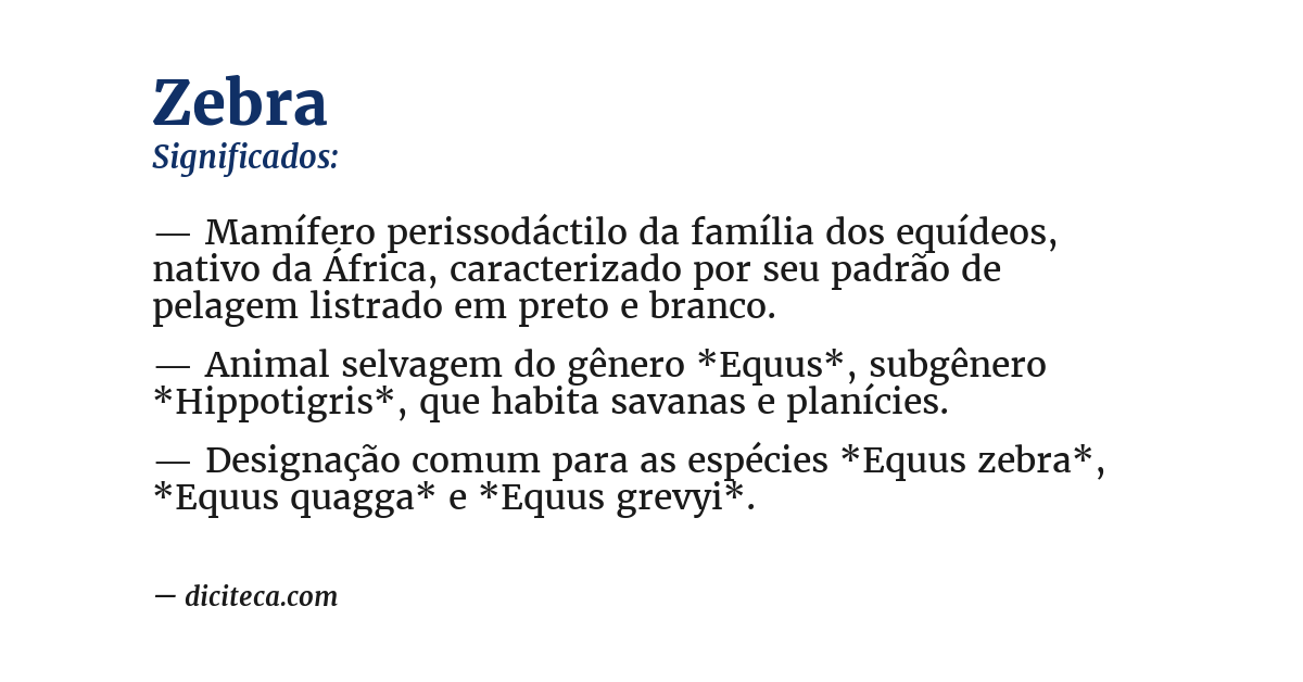 Significado de zebra