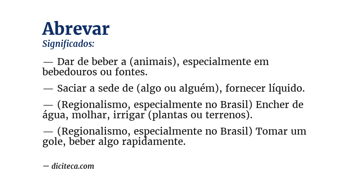 Significado de abrevar