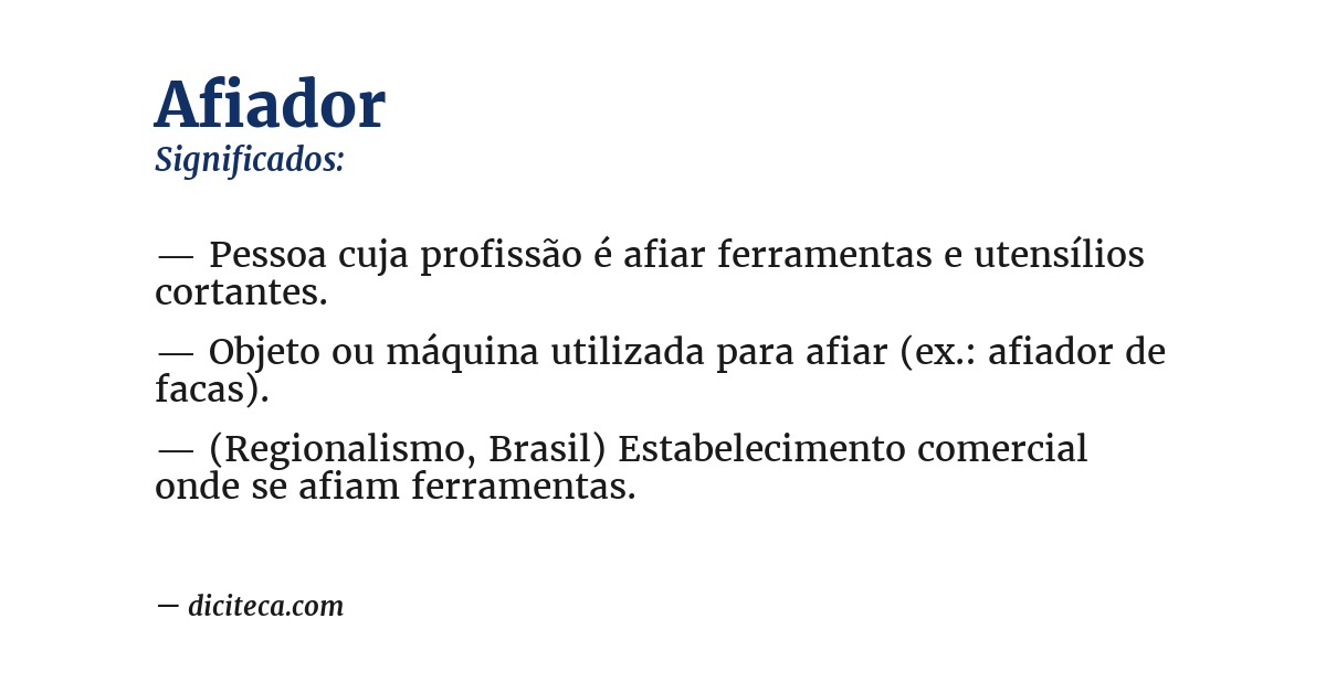 Significado de afiador