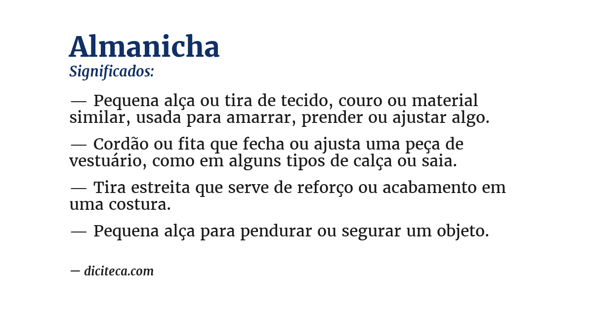 Significado de almanicha