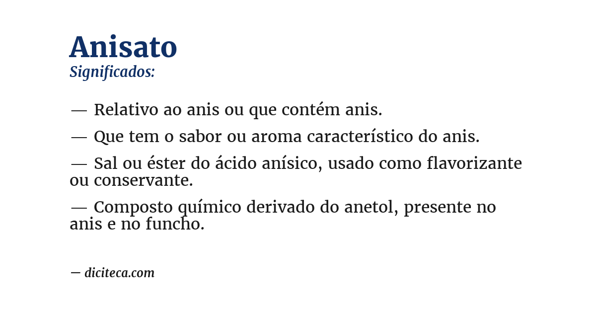 Significado de anisato