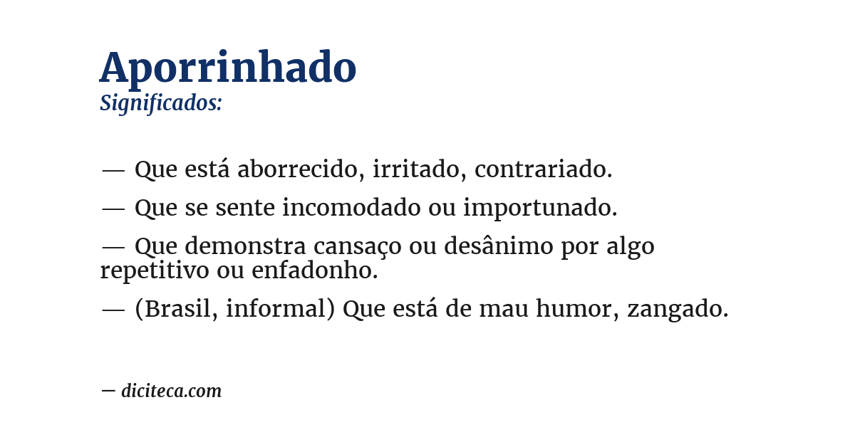 Significado de aporrinhado