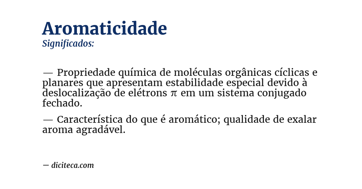 Significado de aromaticidade