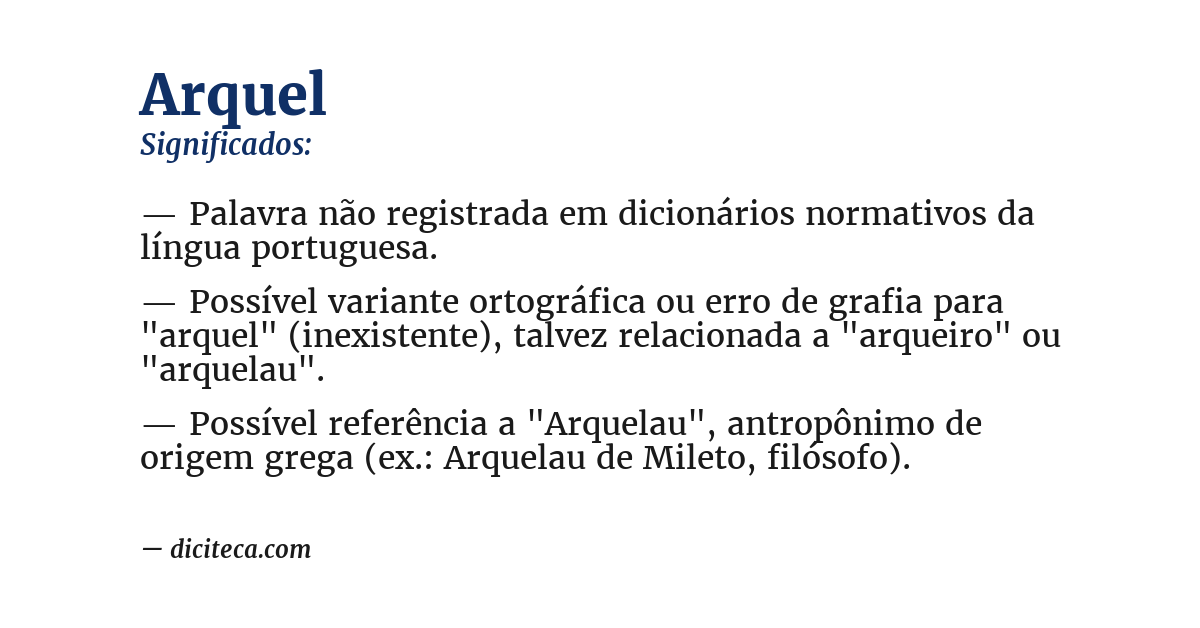 Significado de arquel