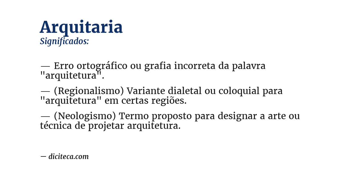 Significado de arquitaria