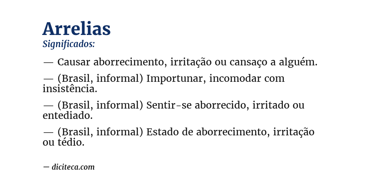 Significado de arrelias