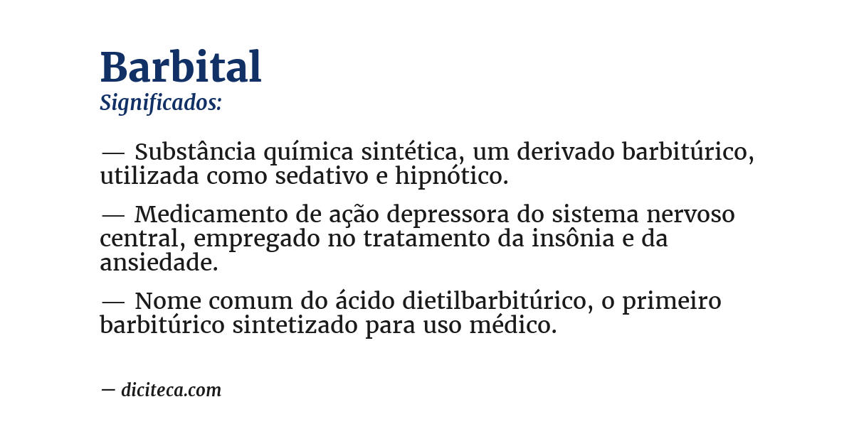 Significado de barbital