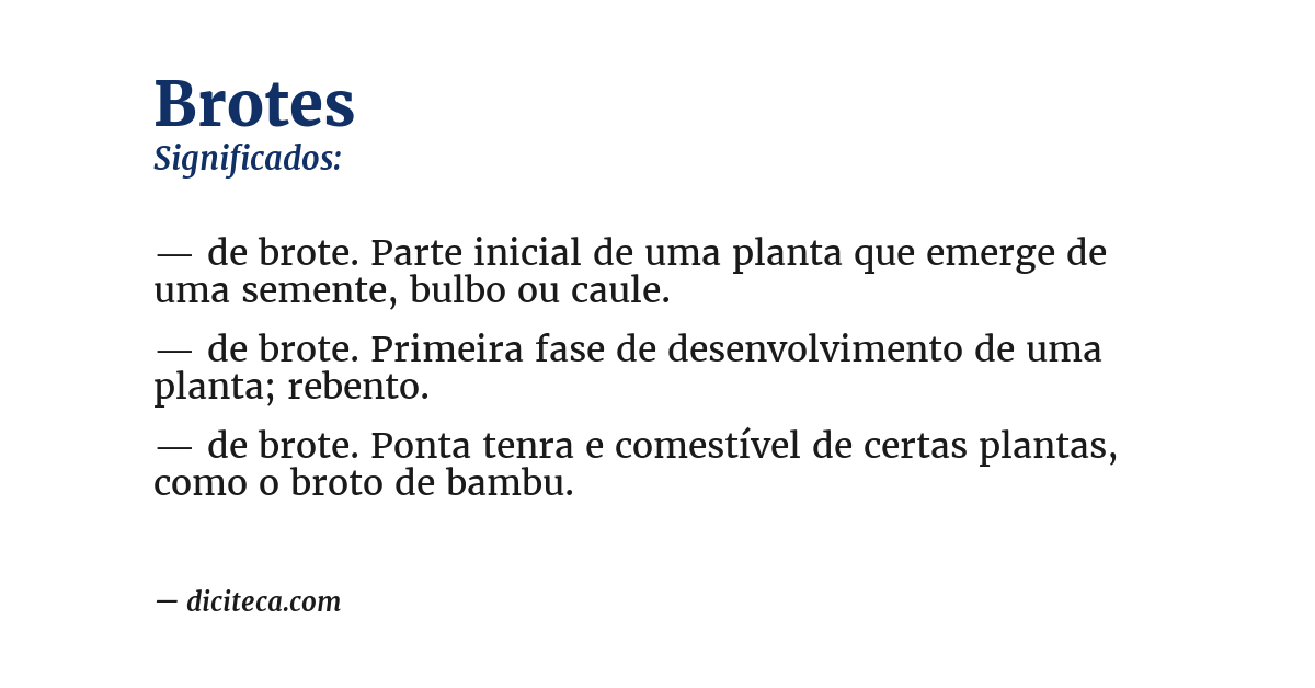 Significado de brotes