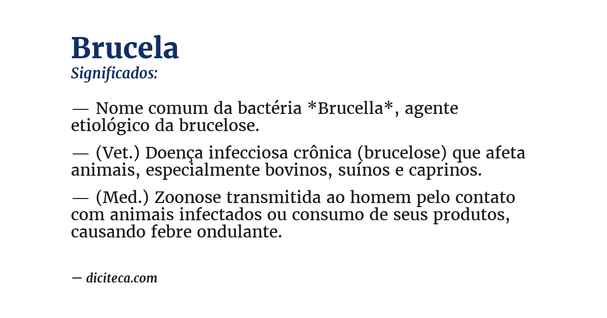 Significado de brucela